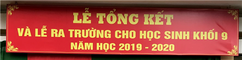 Lễ tổng kết năm học 2019 - 2020